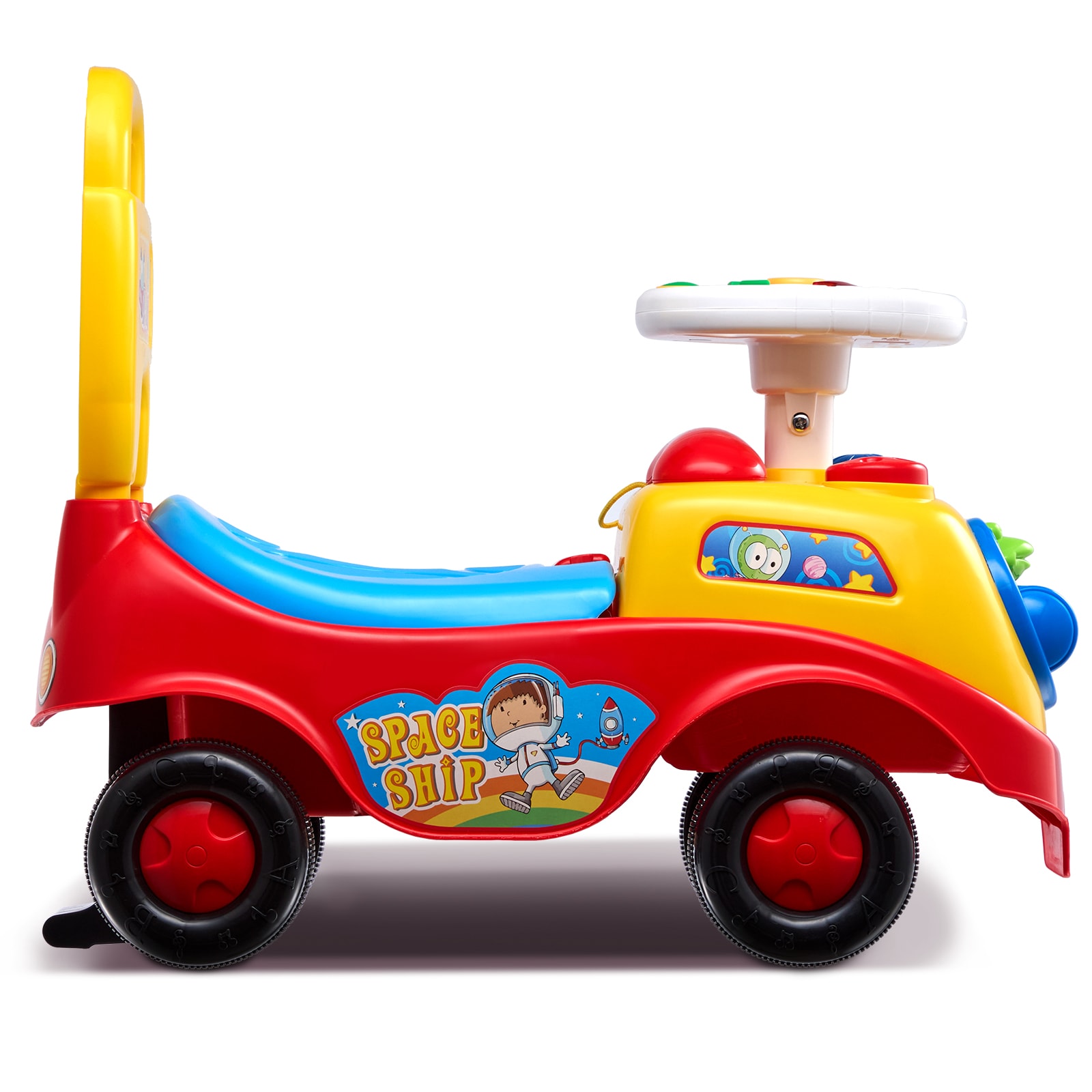 Classic Ride On Push Car For Toddlers With Steering Wheel And Horn_voghion.com